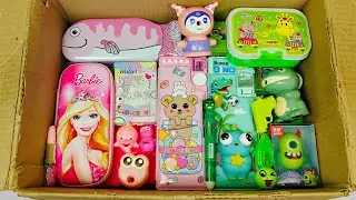 PINK Stationary vs GREEN Stationary🩷💚 Geometry, Wallet, Pencilbox, Sharpener, Eraser, lunchbox, Pen
