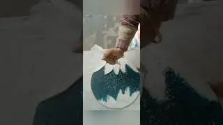 Modern texture artwork l Creative Texture art painting l 3d plaster floral art on cardboard