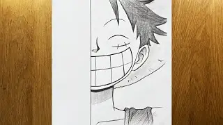 Como Desenhar Monkey D. Luffy facil passo a passo | Tutorial de desenho de anime para iniciantes