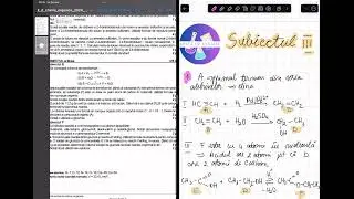 BAC SPECIAL 2024- CHIMIE ORGANICA- subiectul III
