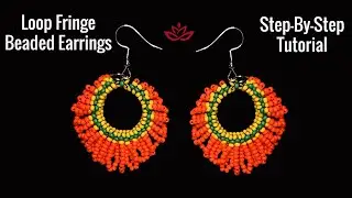 Boho Style Seed Beads Earrings - Tutorial || DIY Loop Fringe Beaded Earrings