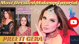 Preeti Gera jaisa Bridal Makeup Look kaise karein | Swati Monga Wedding Look | Gauristyles