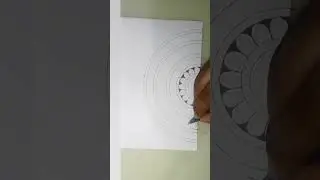 Half Circle Mandala Art | Simple Mandala art | How To Draw Easy Mandala For Beginners