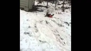 Awesome sled fail (backwards)