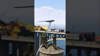 B-21 Conduct Heavy Cluster Bombs On Military Weapons Base - Gtav