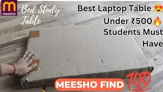 Best Laptop Table for Bed Under ₹500 😍 | Meesho Foldable Study Table Review | Telugu | Mom diaries 