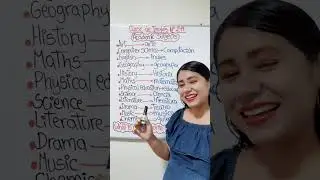 ACADEMIC SUBJECTS 👩&zwj;🏫 #easyenglishtv #aprendeingles ✅✅