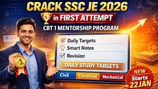 SSC JE 2026 Preparation Strategy That Actually Works | Daily Target Mentorship