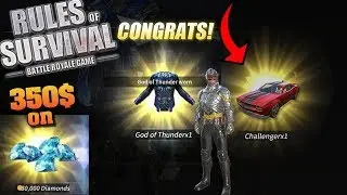 $350 Crate Opening! Challenger, God of Thunder, Super soldier, Singularity (Rules of Survival #144)