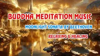Buddha Meditation Music | Moonlight Sonata by Beethoven | Relaxing & Healing