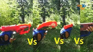 Mana yang lebih OKE?!, Nerf Mega BIG Revolver, Blaze Storm Gun Shotgun, micro pistol