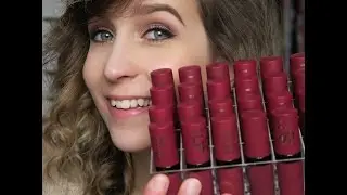 Swatches des rouges à lèvres Golden Rose