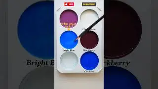 🤍🖤💙 Luxury Palette: White Light, BlackBerry Dark, and Blue Soul. #colormixingmagic #cartoon