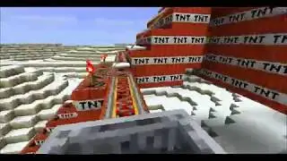 Minecraft - Rollercoaster and TNT City EXPLOSION!