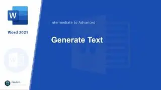 #141 - VBA Generate Text in Microsoft Word