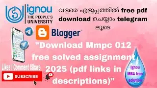 mmpc 012 free solved assignment 2024 - 2025 pdf links in description