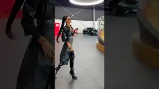 A powerful woman walks with grace in high heels👠🔥😍😍#mercedes #ladyboss #elegant