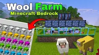 Minecraft Automatic Wool Farm | Wool Farm in Minecraft [ 1.21.9 Bedrock ] Wool Farm in Hindi Video