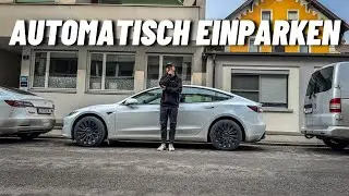 Automatisches einparken mit Tesla Model 3 Highland