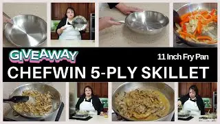 Cookware Giveaway! 🎉 CHEFWIN 5-Ply Stainless Steel Skillet | 11&rdquo; Fry Pan