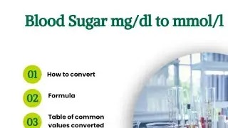 How to convert Mg/dl (Milligram per deciliter) to Mmol/L (Millimole per liter)