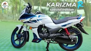 Hero Karizma R Peral white & Blue special edition • PaintingFromCm
