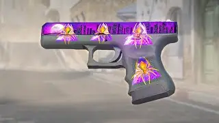 CS2 Updated GOLD WEB Foil Sticker - Glock 18 Moonrise + 4x Gold Web Foil Sticker Craft