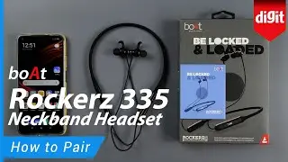 How to pair the boAt Rockerz 335 Neckband Headset to a smartphone
