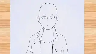 Saitama drawing tutorial || How to draw One Punch man step by step