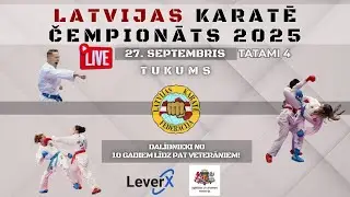 Latvijas Karatē Čempionāts 2025. Tatami 3. 27 SEP. LIVE!