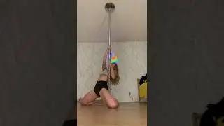 Learning new pole moves be like 😅 #pole #poledance #polefitness