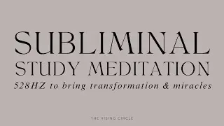 📓 3 HOUR MEDITATION MUSIC WITH SUBLIMINALS | 528 HZ TO BRING TRANSFORMATION + MIRACLES | TRC 📓