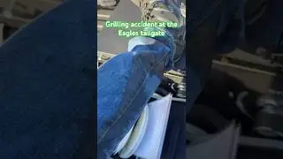 Grease trap mishap at the Eagles tailgate #philadelphiaeagles #nfl #football #grilling