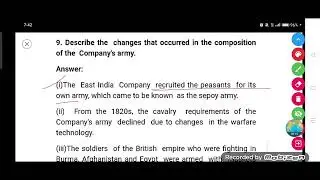Describe the changes that occurred in the composition of the Company's army.