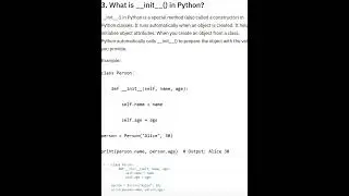 What is __init__() in Python?#pythonprogramming #python #pythontutorial #pythontutorial #coding