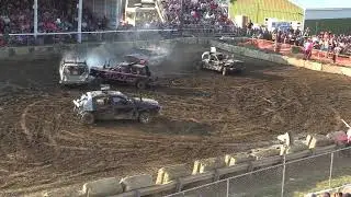 Sanilac County Fair 2025 Demolition Derby (Big cars) Heat 1 (8-9-2025) Sandusky,Michigan