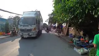 Toàn cảnh phố Đức Giang, phường Đức Giang, Long Biên, Hà Nội. Tháng 8/2020