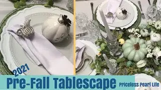 MONCHROMATIC DECOR, STEP BY STEP Pre-FALL TABLESCAPE. DECORATE WITH ME, CLEAN WITH ME