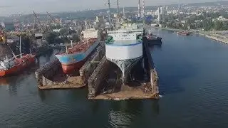 Ship-repair yard.Gdansk, Poland.