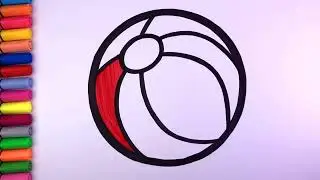 How to draw ball and color rainbow
