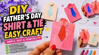 Father's Day Shirt Card / Greeting Card For Father's Day / Easy Fathers Day Gift Idea Paper Craft