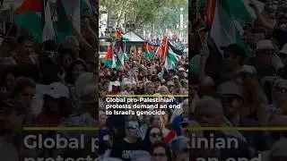 Protesters around the world demand an end to Israel's genocide in Gaza | AJ#shorts