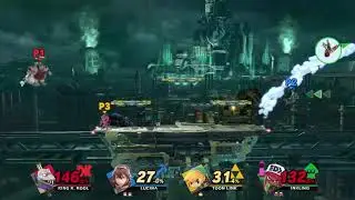 Smash Ultimate Local FFA K Rool vs Lucina vs Toon Link vs Inkling