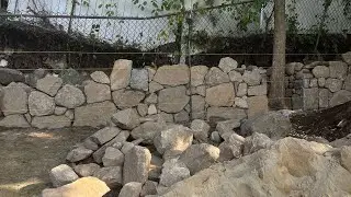 Muro de arrimo de pedra #construction #garden #home # Stonewall #concrete #nature #diy #nature 