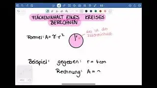 KREISE - Flächeninhalt berechnen (46723865)