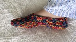 How To Measure And Crochet Slippers, Lilu's Handmade Corner Video # 222