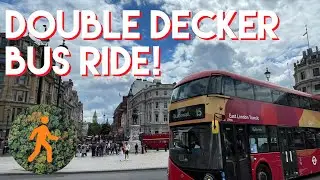 Virtual Double Decker Bus Ride in  Downtown London, England