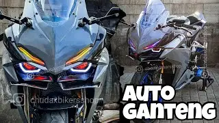modifikasi lampu cbr 250 biled aes alis rgb || chudax bikers shop