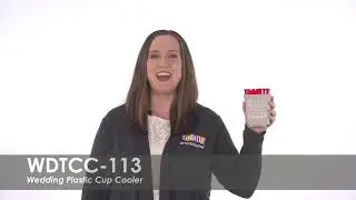 Custom Wedding Cup Cooler - Wedding Plastic Cup Cooler WDTCC-113