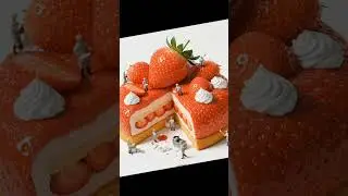 Tiny Chefs vs Giant Strawberry Cake 🍓 | Hyper-Realistic Food